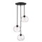 Z-Lite Chloe Chandelier, 3-Light, 20 In.W x 9.5 In.H, Matte Black/Clear 490P10-3R-MB - alternate 1
